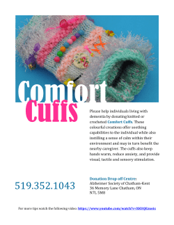 Comfort Cuffs - Alzheimer Society of Canada