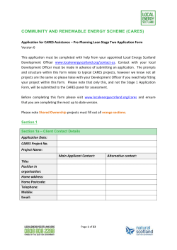 Application form - Local Energy Scotland