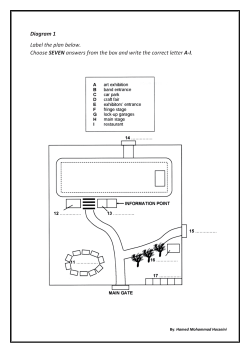 Diagram 1 Label the plan below. Choose SEVEN answers from the