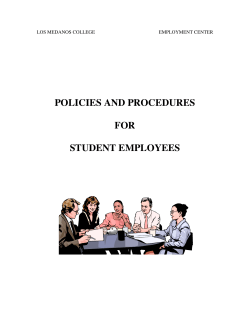 policies and procedures for student employees