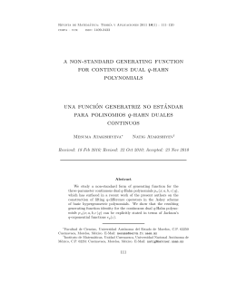 a non-standard generating function for continuous dual q