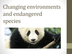 Changing environments and endangered species