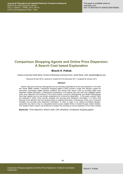 Comparison Shopping Agents and Online Price Dispersion
