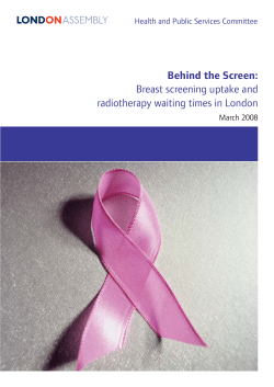 Breast screening uptake and radiotherapy waiting times in London