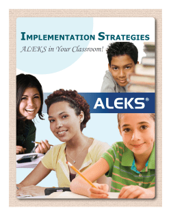 K12 ALEKS Implementation Strategies