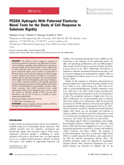 PEGDA hydrogels with patterned elasticity