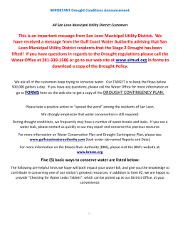 drought contingency plan.