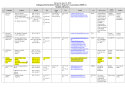 (Revised on Sept. 18, 2015) Ethiopian Horticulture Producer