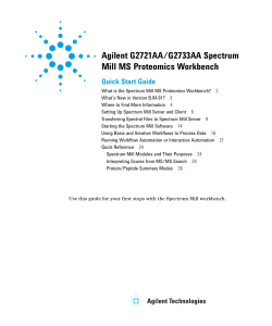 Agilent G2721AA/G2733AA Spectrum Mill MS Proteomics Workbench