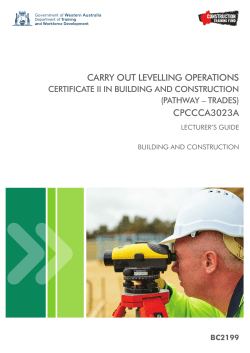 carry out levelling operations cpccca3023a
