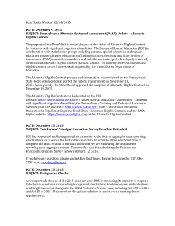 Penn*Link Week of 12/14/2015 File