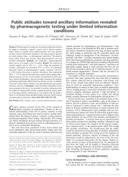 Public attitudes toward ancillary information revealed by