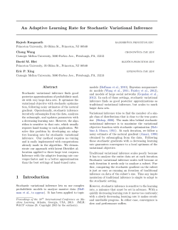 An Adaptive Learning Rate for Stochastic Variational Inference