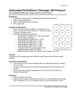 Automated PerkinElmer Chemagic 360 Protocol