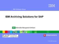 Archiving Solutions for SAP - uni