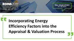Incorporating Energy Efficiency Factors into the Appraisal