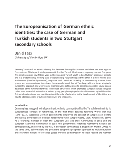 The Europeanisation of German Ethnic Identities