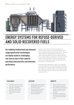 ENERGY SYSTEMS FOR REFUSE-DERIVED AND SOLID