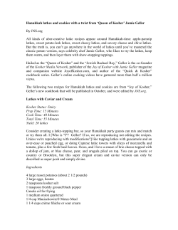 Hanukkah latkes and cookies with a twist from `Queen of Kosher