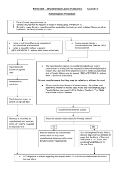 App5 Absence Templates - Ravensmead Primary School