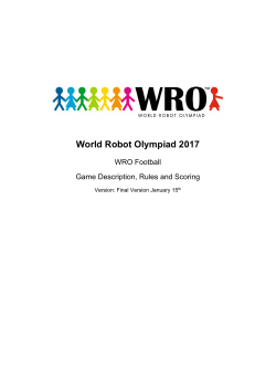 Rules - WRO 2017