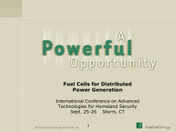 Fuel Cells for Distributed Power Generation