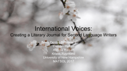 Creating a Literary Journal for Second Language
