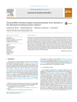 Social problem solving strategies and posttraumatic stress disorder