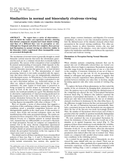 Andrews (1997) Similarities in normal and binocularly