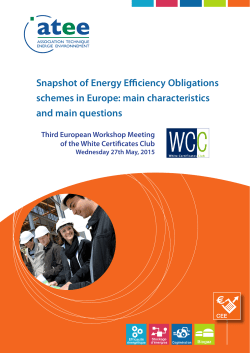 Snapshot of Energy Efficiency Obligations schemes in Europe: main