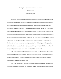 Assignment #7 Tufte Summary