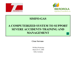 sisifo-gas a computarised system to support severe accident training
