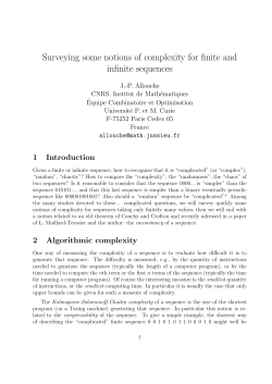 Surveying some notions of complexity for finite and infinite sequences