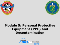 Biodiesel Response Considerations PPE and Decontamination