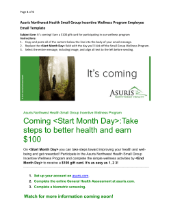 Incentive wellness email template 2015