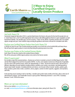 3 Ways to Enjoy Certified Organic Locally Grown Produce