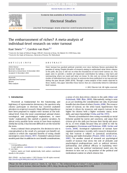 The embarrassment of riches? A meta-analysis of individual