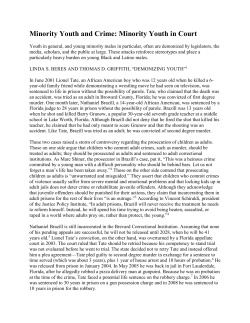 Minority Youth and Crime - Online Assignment Help, Assignment