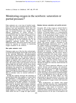 Monitoring oxygen in the newborn: saturation or partial pressure?