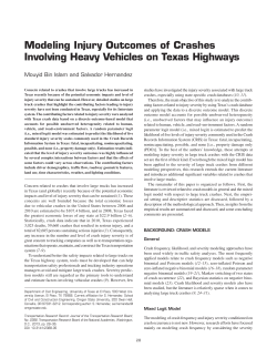 Modeling Injury Outcomes of Crashes Involving Heavy Vehicles on