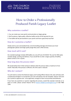 How to Order a Professionally Produced Parish