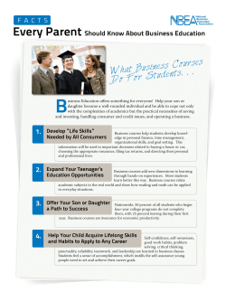 Facts Every Parent Should Know About Business Education