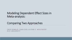 Modeling Dependent Effect Sizes in Meta