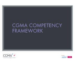 cgma competency framework - Chartered Global Management