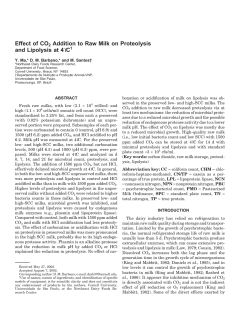 Effect of CO2 Addition to Raw Milk on Proteolysis and