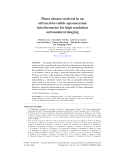 Phase closure retrieval in an infrared-to-visible