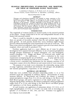 Seasonal precipitation, evaporation, soil moisture