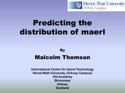 Predicting the distribution of maerl