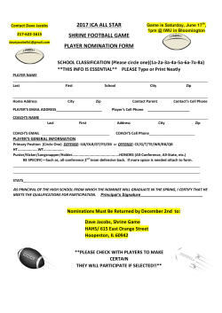 ICA FOOTBALL NOMINATION 2017