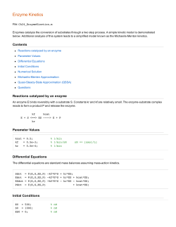 Enzyme Kinetics